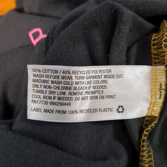 Cat & Jack Brighten Someone's Day Tee Grey Yellow Pink Large (10-12) (Girls) - Picture 5 of 5